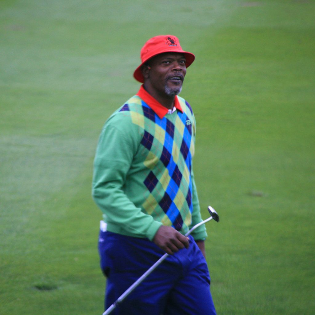 Samuel L Jackson Golfing. Image from Wikimedia